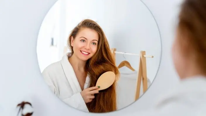 brushing hair regularly
