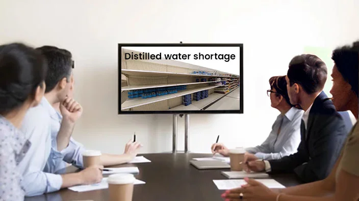 5 distilled water shortage