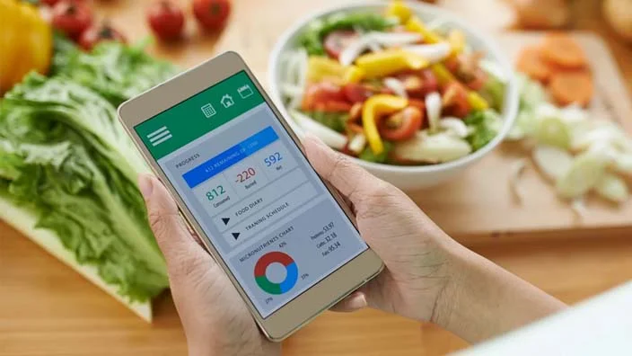 app or diary to record and trace food intake