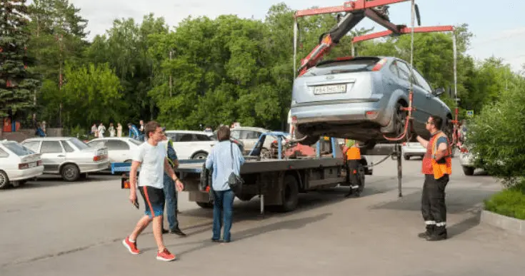 your car lifted by repo agents