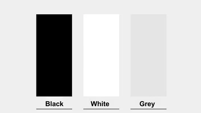 white black grey neutral colors